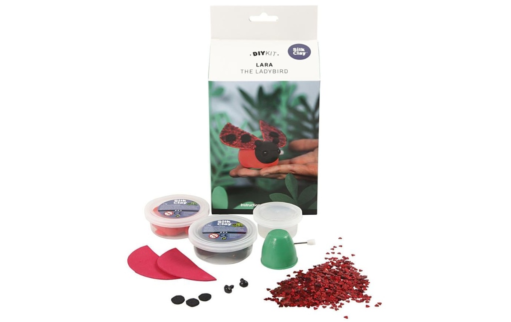 Creativ Company Set de modélisation Silk Clay Coccinelle, 1 kit