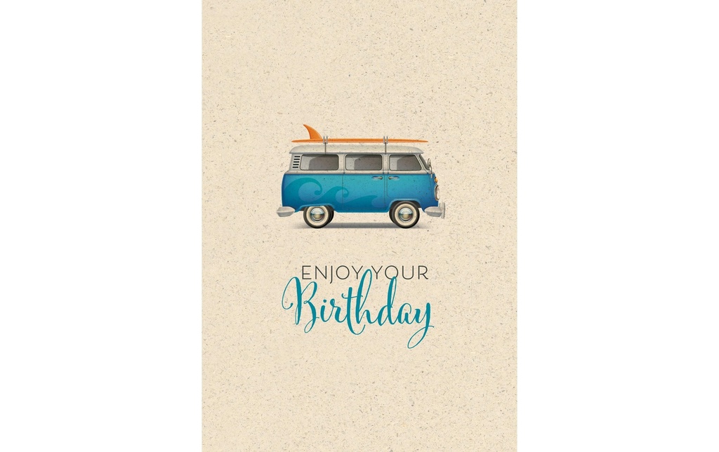 Natur Verlag Carte de félicitations Bus VW 17.5 x 12.2 cm