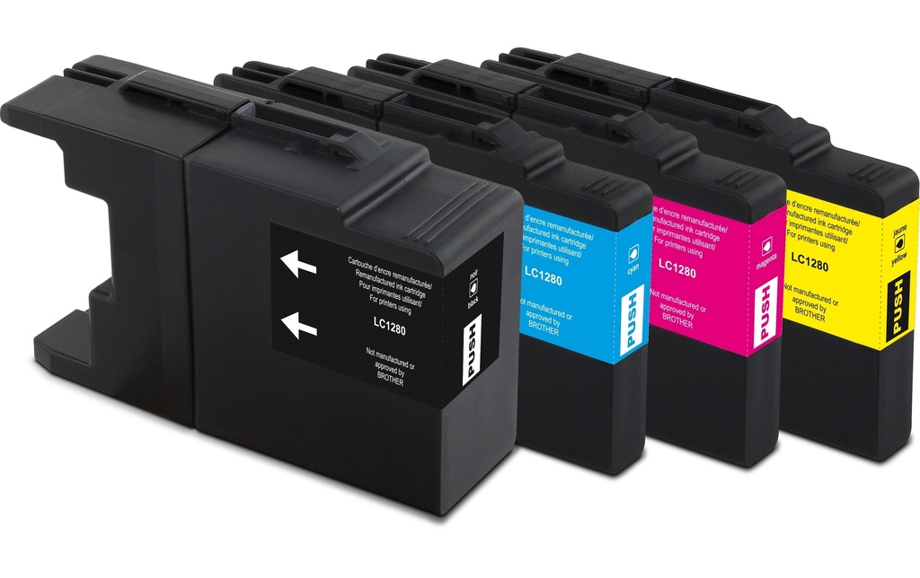 Generic Ink Encre Brother LC1280 XL Multipack Magenta/Yellow/noir/Cyan
