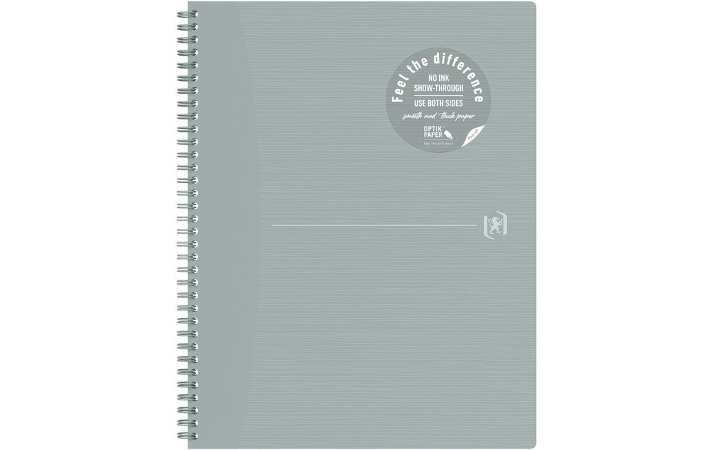 Oxford Bloc-notes A4+, quadrillé, gris clair