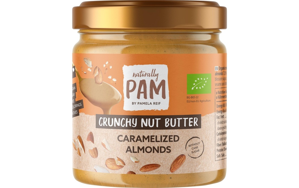 Naturally Pam Pâte à tartiner Bio Crunchy Nut Butter Amandes grillées 200 g