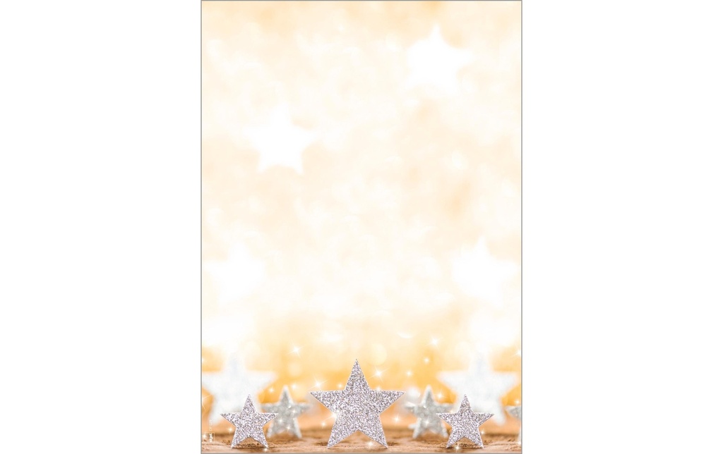 Sigel Papier à motif Glitter Stars, A4, 90 g/m², 100 feuilles