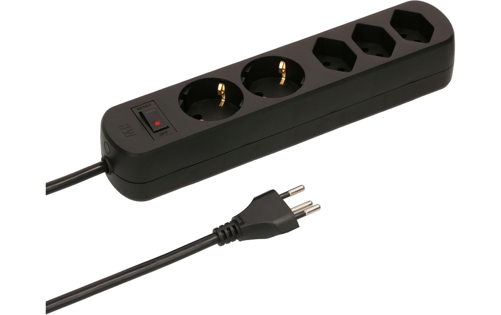 Max Hauri Bloc multiprises Basic-Line 3xT13, 1.5  mètres