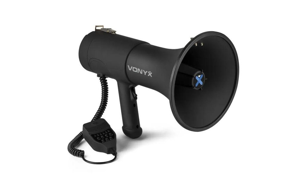Vonyx Mégaphone MEG075 75 W Bluetooth Noir avec sirène