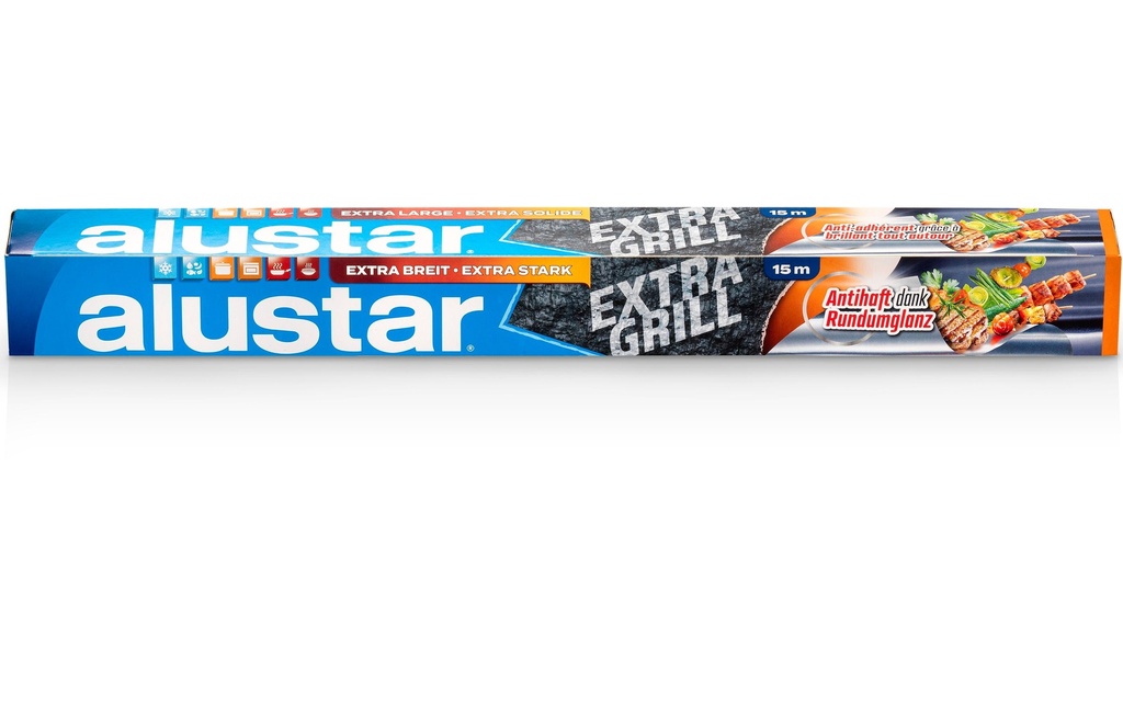 Alustar Papier aluminium Gril supplémentaire 46 cm x 15 m