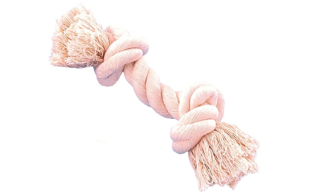 Nobby Jouet pour chien Corde à nœuds, 16 cm, blanc