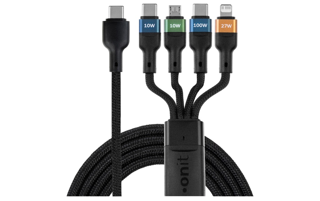 onit Câble USB 2.0 USB-C - Lightning/Micro-USB B/2x USB-C 1.2 m