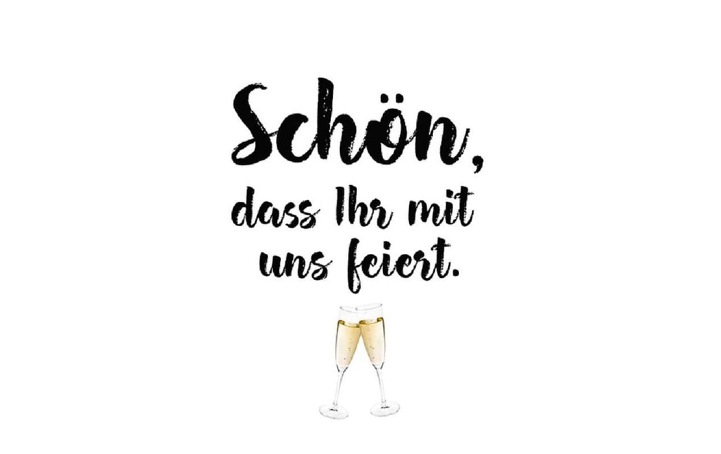 Braun + Company Serviettes en papier Schön, dass ihr mit uns feiert 20 Pièce/s