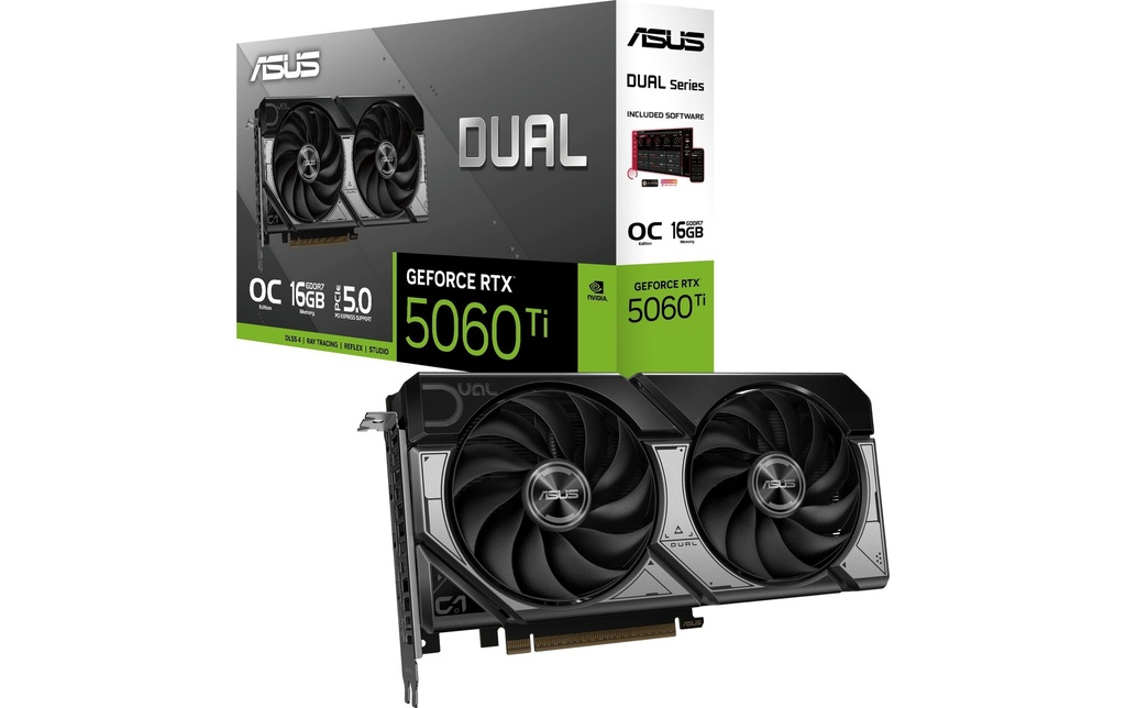 ASUS Carte graphique Dual GeForce RTX 5060 Ti 16 GB OC Edition