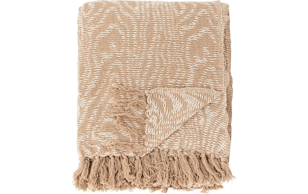 Bloomingville Couverture Okapi 160 x 130 cm, Beige