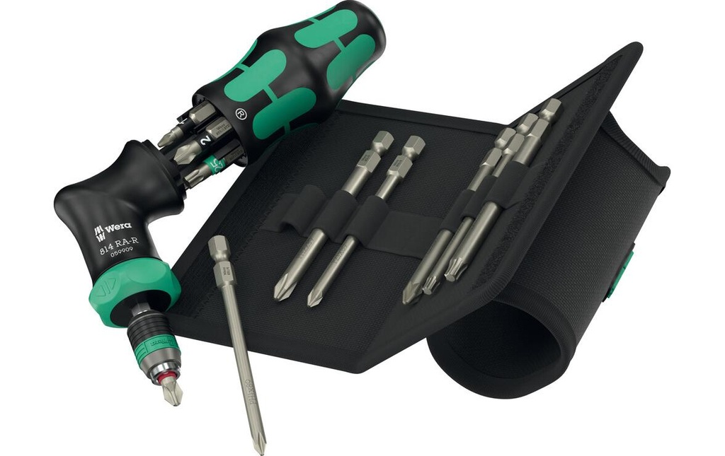 Wera Jeux de cliquets Kraftform Kompakt Pistol RA-R 2, 13 pièces