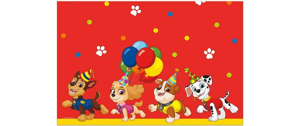 We fiesta Party Nappe Paw Patrol 120 cm x 180 cm, Rouge