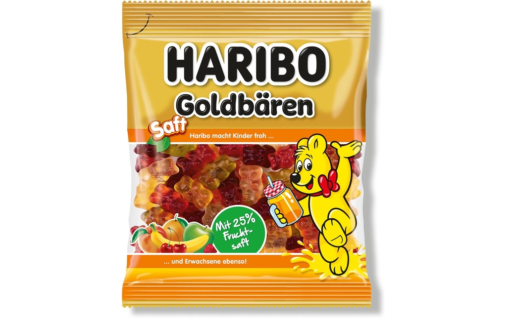 Haribo Gélifiés Sachet de jus d'oursons d'or 160 g