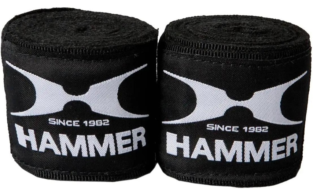 HAMMER Bandage de boxe élastique, 3.5 m Noir