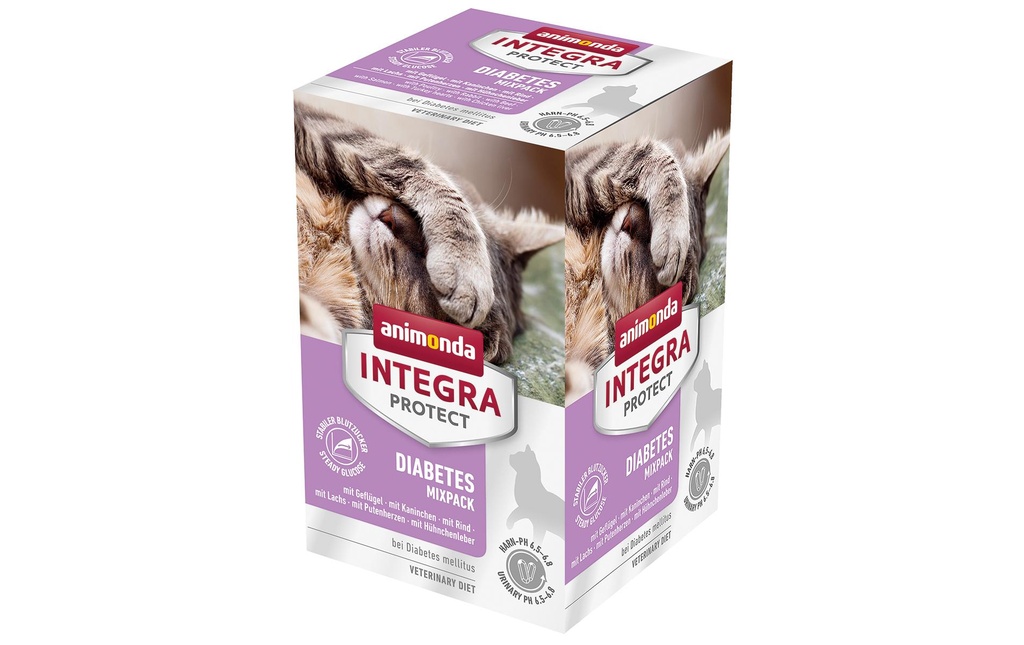 Animonda Integra Protect Nourriture humide Diabète Mixpack, 6 x 100 g