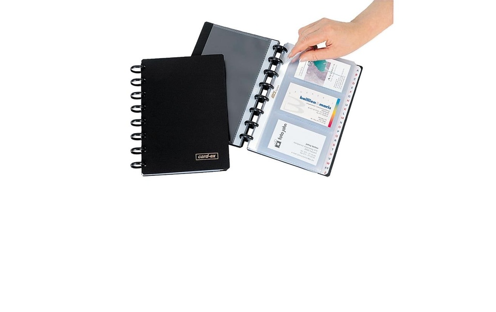 Adoc Chemises de présentation Card-Ex A5, noir