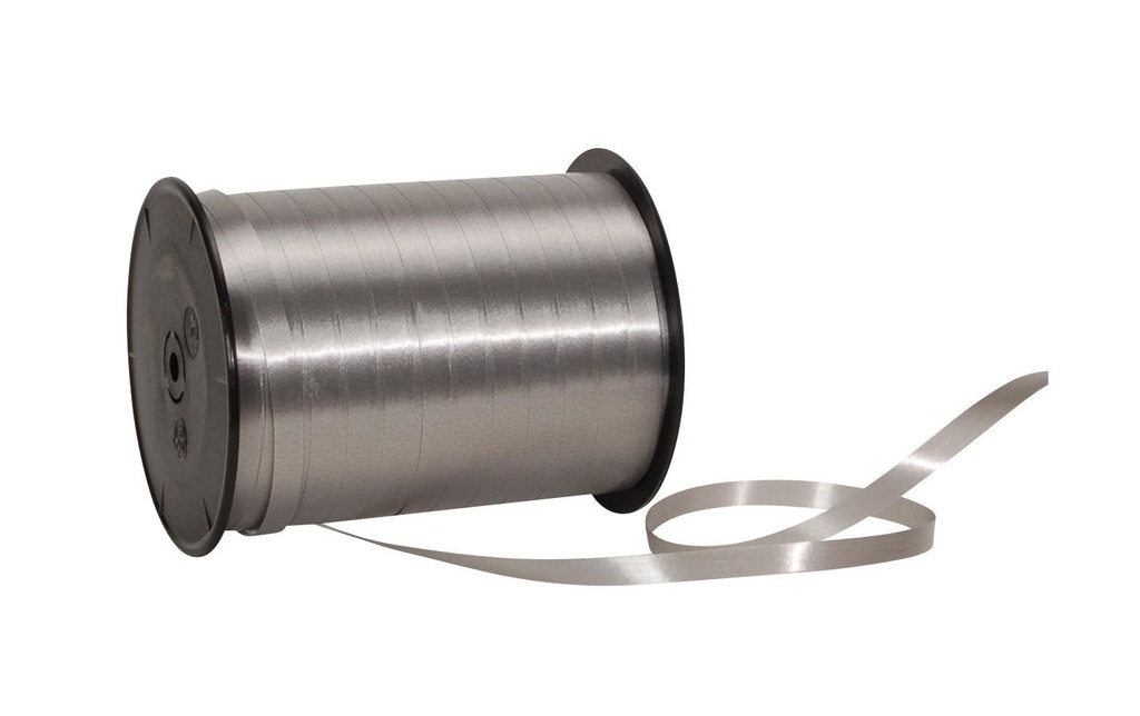 Spyk Ruban cadeau Poly Lisse 7 mm x 500 m, Argenté