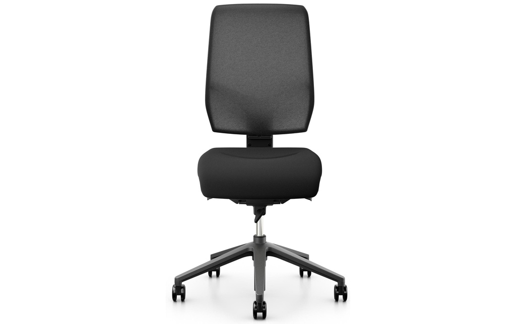 Giroflex Chaise de bureau 68 avec dossier résille, sans accoudoirs, noir