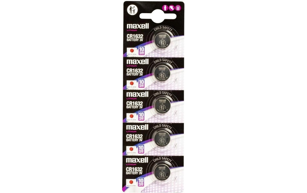 Maxell Europe LTD. Pile bouton CR1632 , 5 Pièce/s