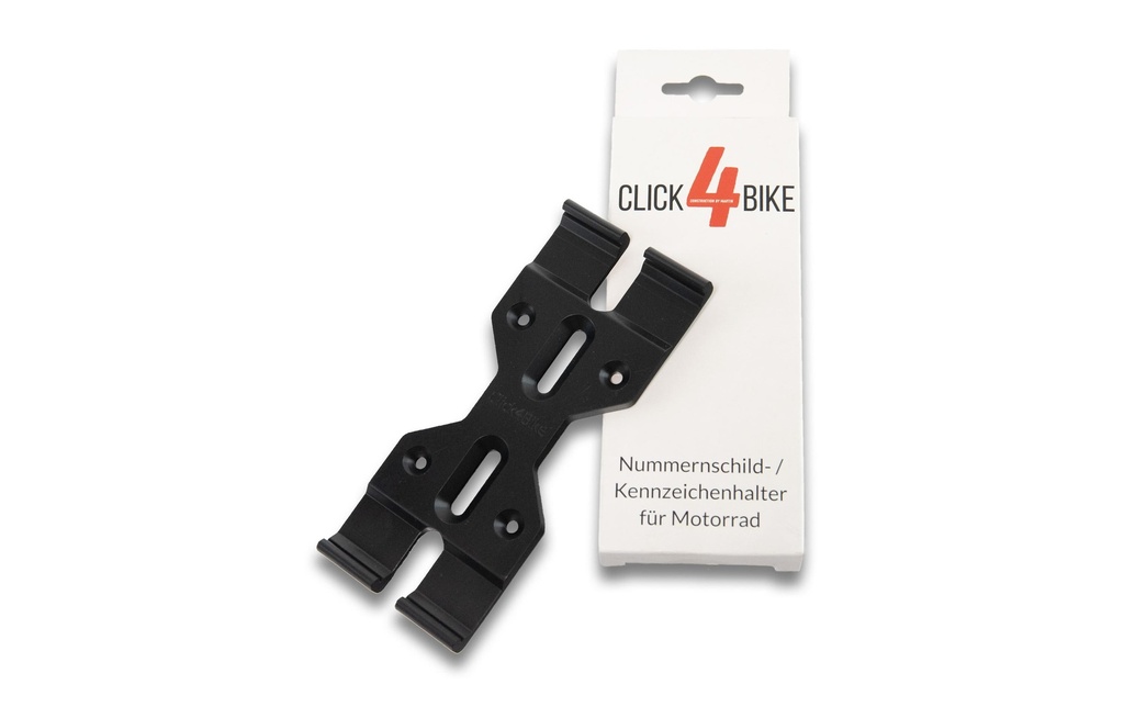 21CARS Supports de plaque d’immatriculation Cliquez sur Moto, Noir