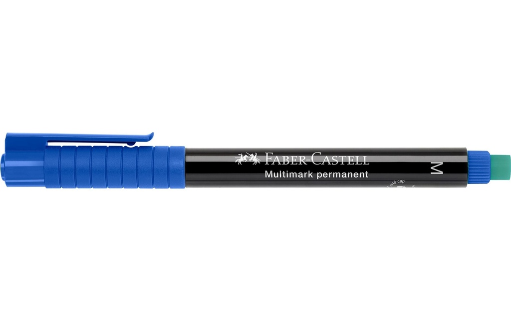 Faber-Castell Marqueur indélébile Multimarque M, bleu