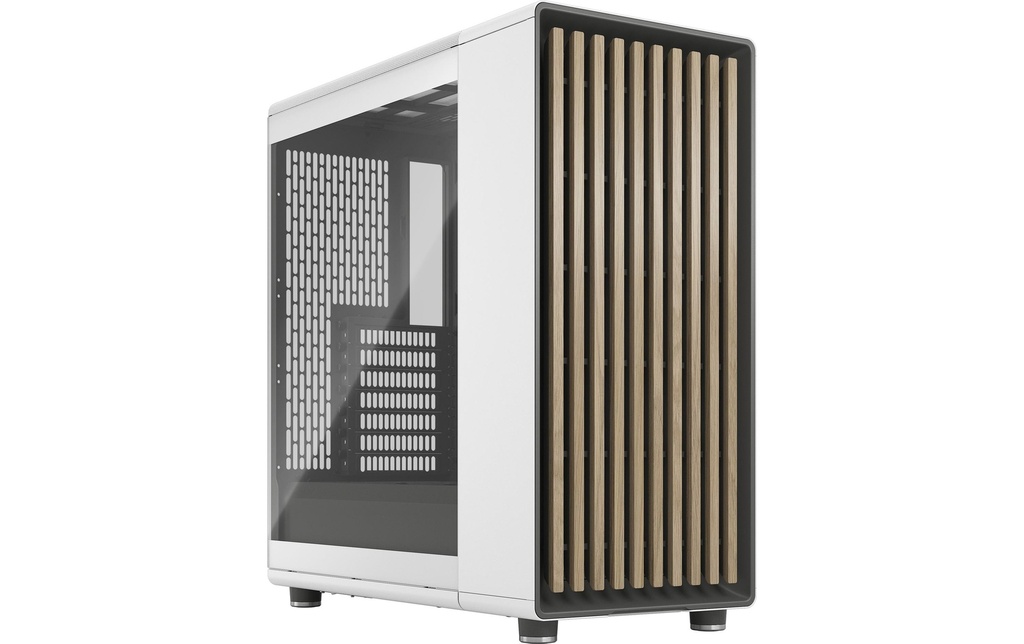 Fractal Design Boîtier d’ordinateur North TG Clear Blanc