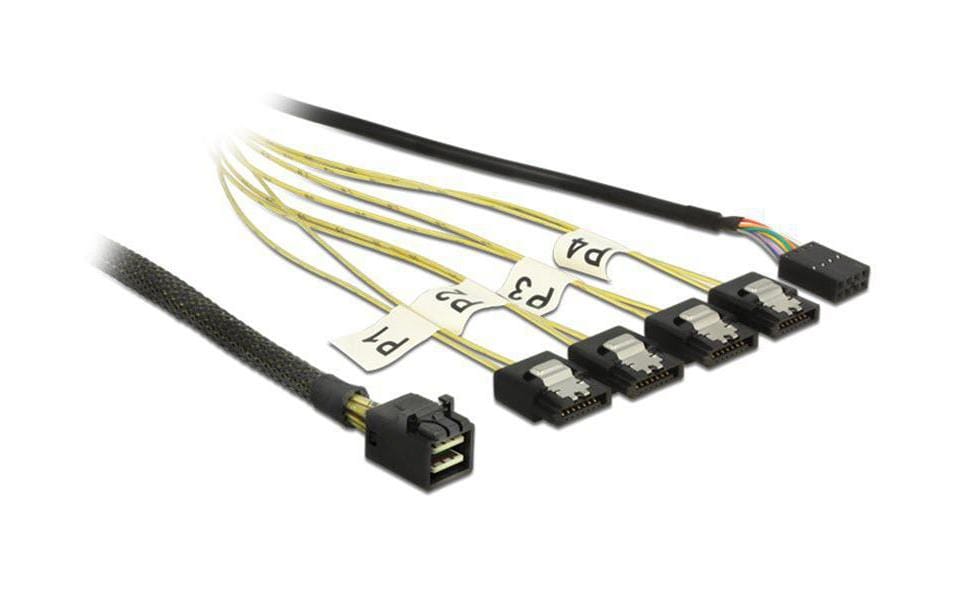 Delock Câble SATA 4x SATA-SFF-8643 Reverse Breakout 100 cm