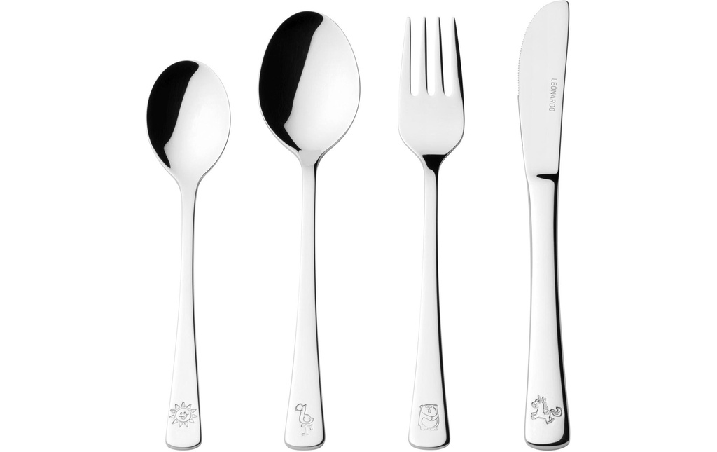 LEONARDO Set de couverts pour enfants Bambini 4 pièces