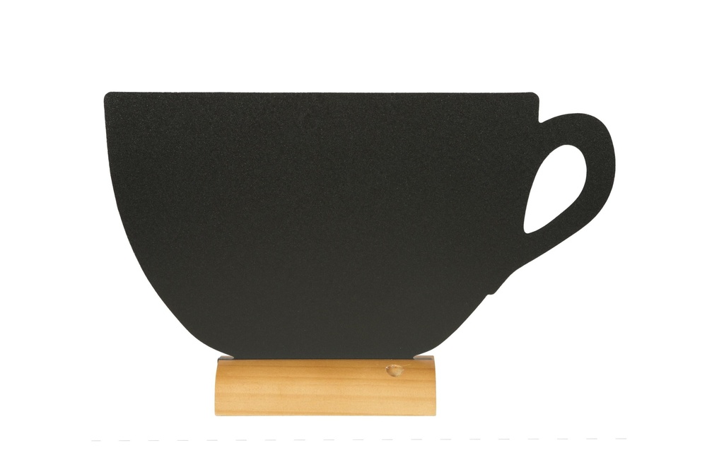 Securit Tableau noir de table Silhouette Cup Noir/Brun clair
