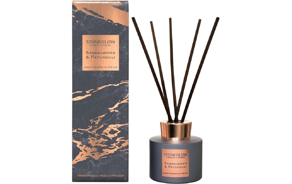 Stoneglow Bâtonnets parfumés Bois de santal et patchouli 120 ml
