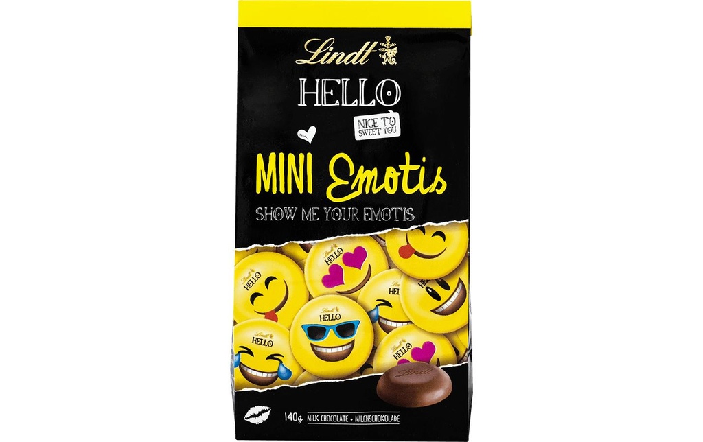 LINDT Lindt Hello Mini Emotis 140g (140 pces)
