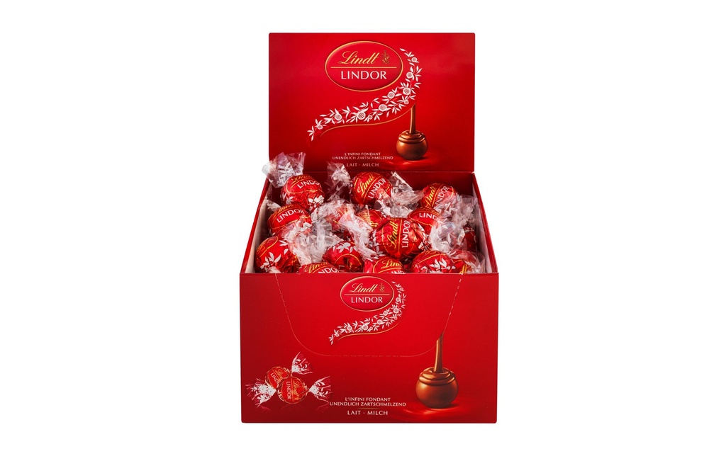 LINDT Lindor lait présent.comptoir (750 pces)