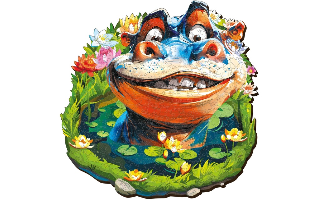 Escape Welt Puzzle en bois Hippo