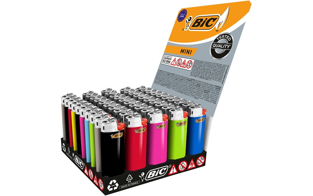 BIC Briquet à friction J25 Mini, Paquet de 50