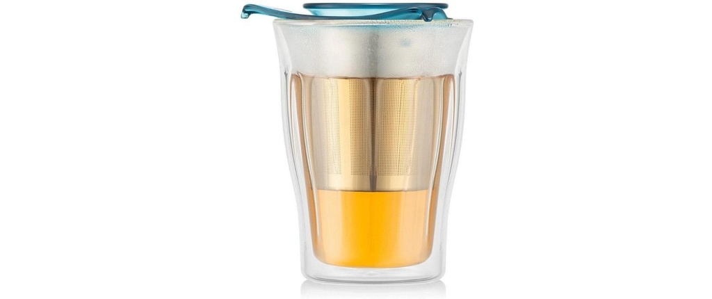 Bodum Copenhagen Set Verre à double paroi 350 ml, Ice blue