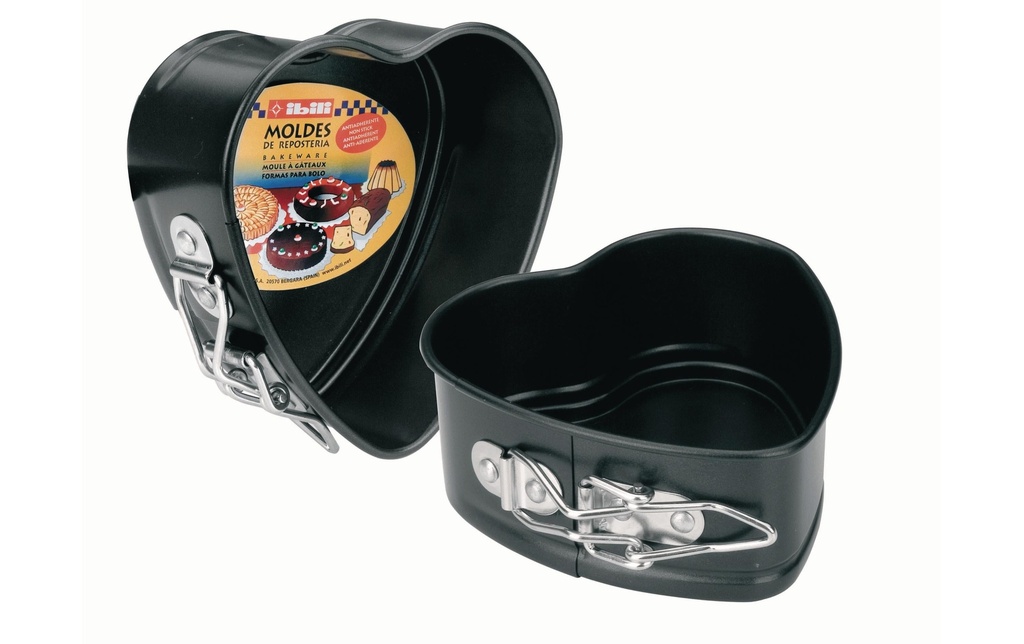 Ibili Moule à charnière Cœur Noir