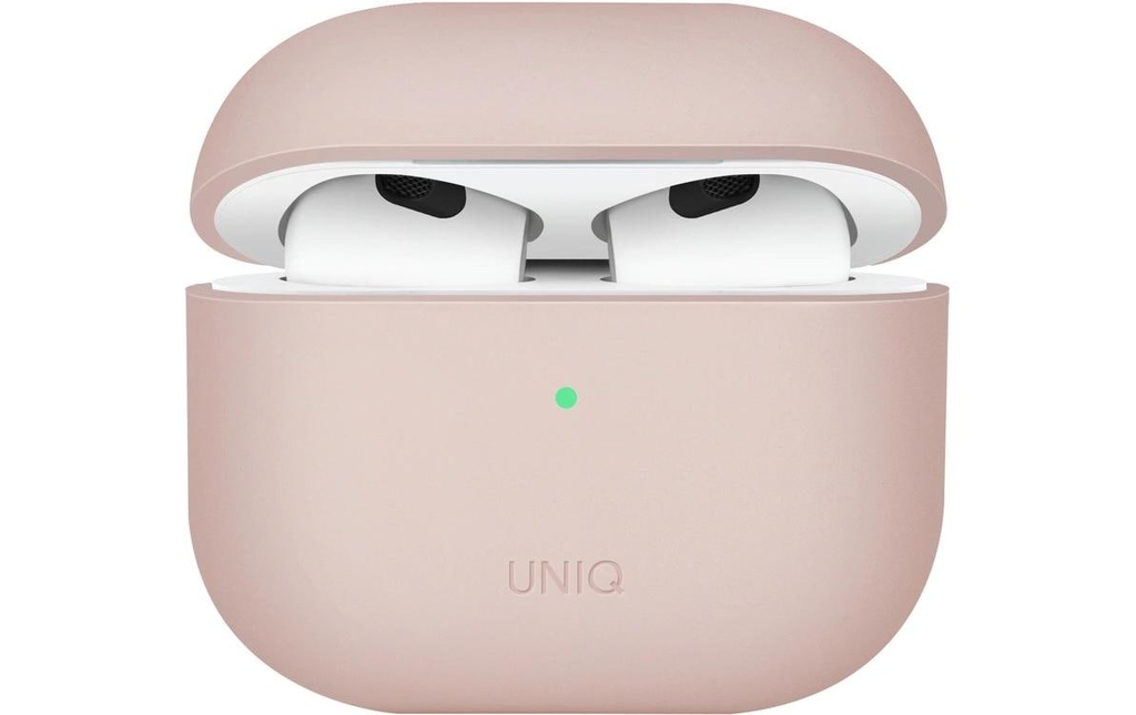 Uniq Mallette de transport Lino Silicone AirPod 3ème génération Rose