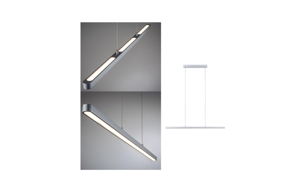 Paulmann Lampe suspendue Lento, 42 W, 2700 K, chrome