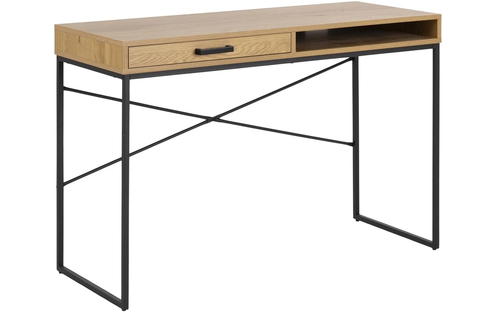 AC Design Table Seaford, noir mat / chêne sauvage mat
