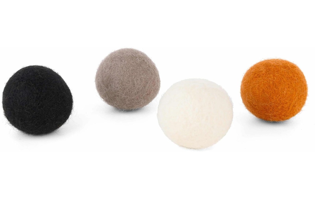 District 70 Jouet pour chat Jouets à billes Glow Felt, 35 mm, 4 pièces