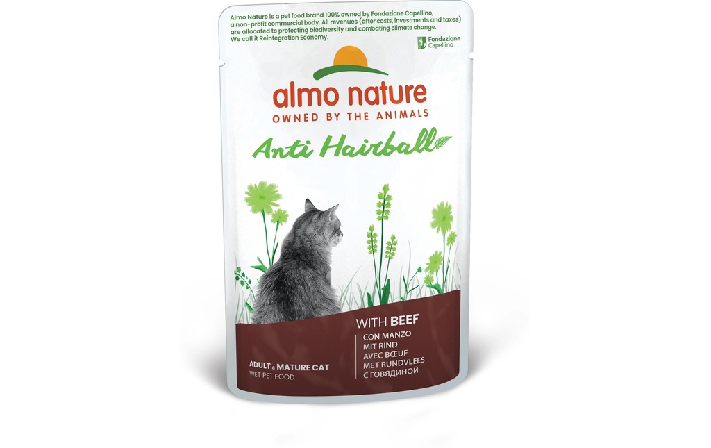 Almo Nature Holistic Functional Cat Anti-Hairball au bœuf 70 g