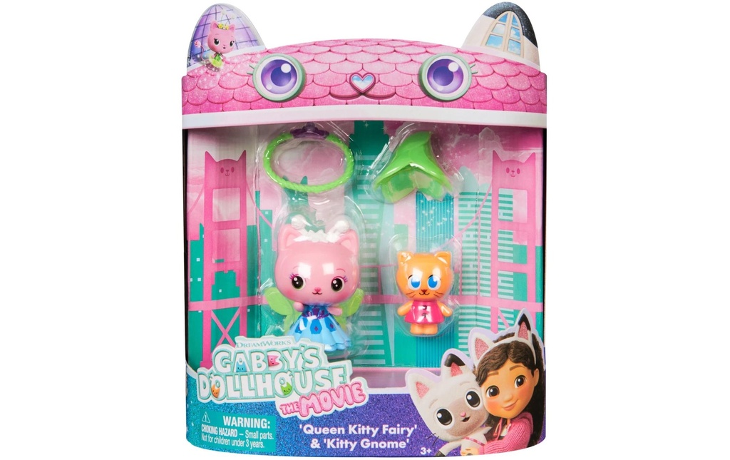 Spinmaster Gabby's Dollhouse The Movie Queen Kitty Fairy et les gnomes