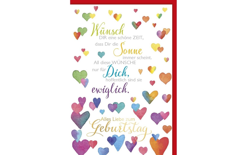 Braun + Company Carte de félicitations Sweetheart 11.5 x 17 cm