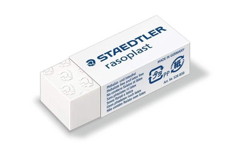 Staedtler Gomme Rasoplast 526 B30 Blanc, 30 pièces