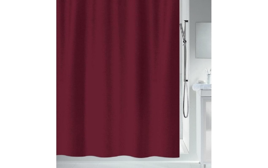 spirella Rideau de douche Primo 180 x 180 cm, Rouge foncé