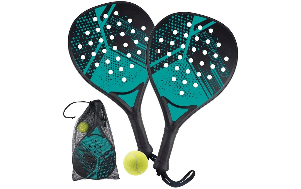DoYourSports Raquettes de padel 46.5 cm Set de démarrage 4 pcs. Noir