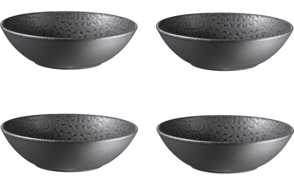 Mäser Bol Tiles 17 cm, 4 pièces, noir