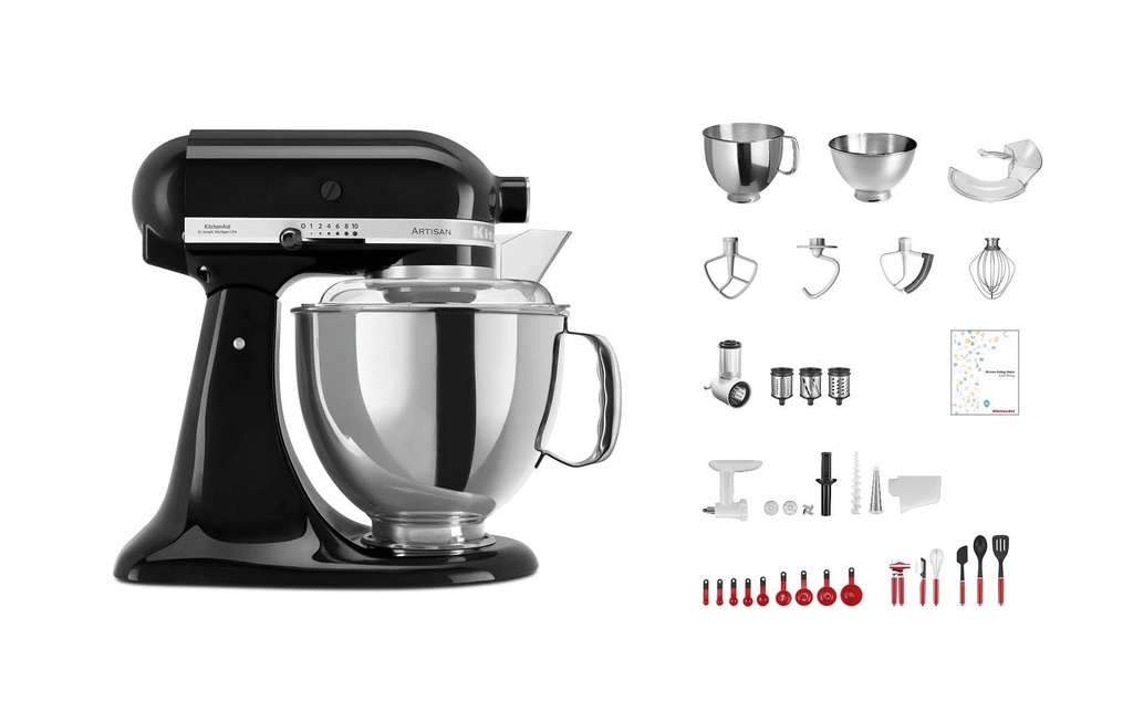 KitchenAid Robot ménager Artisan KSM200 Noir brillant