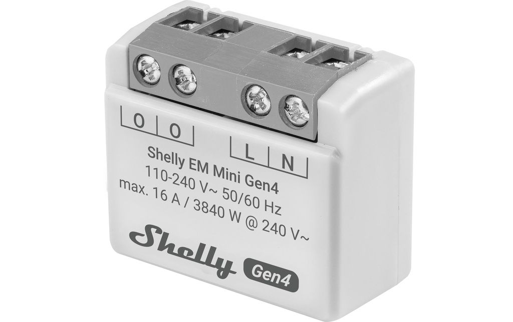 Shelly EM Mini Gen4 Compteur d'énergie 16 A