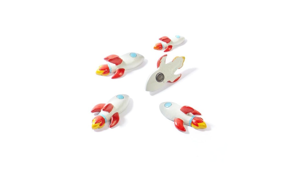 Trendform Aimant Missile Set de 5 pièces, Rouge/Blanc